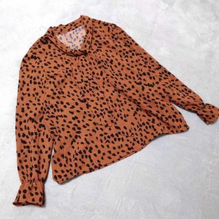 グレイル(GRL)の【GRL】グレイル(M)ボウタイブラウス ダルメシアン カットソー トップス(シャツ/ブラウス(長袖/七分))