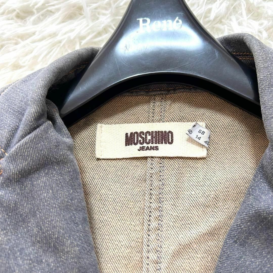 MOSCHINO(モスキーノ)の【美品】MOSCHINO JEANS デニムジャケット テーラードジャケット レディースのジャケット/アウター(Gジャン/デニムジャケット)の商品写真