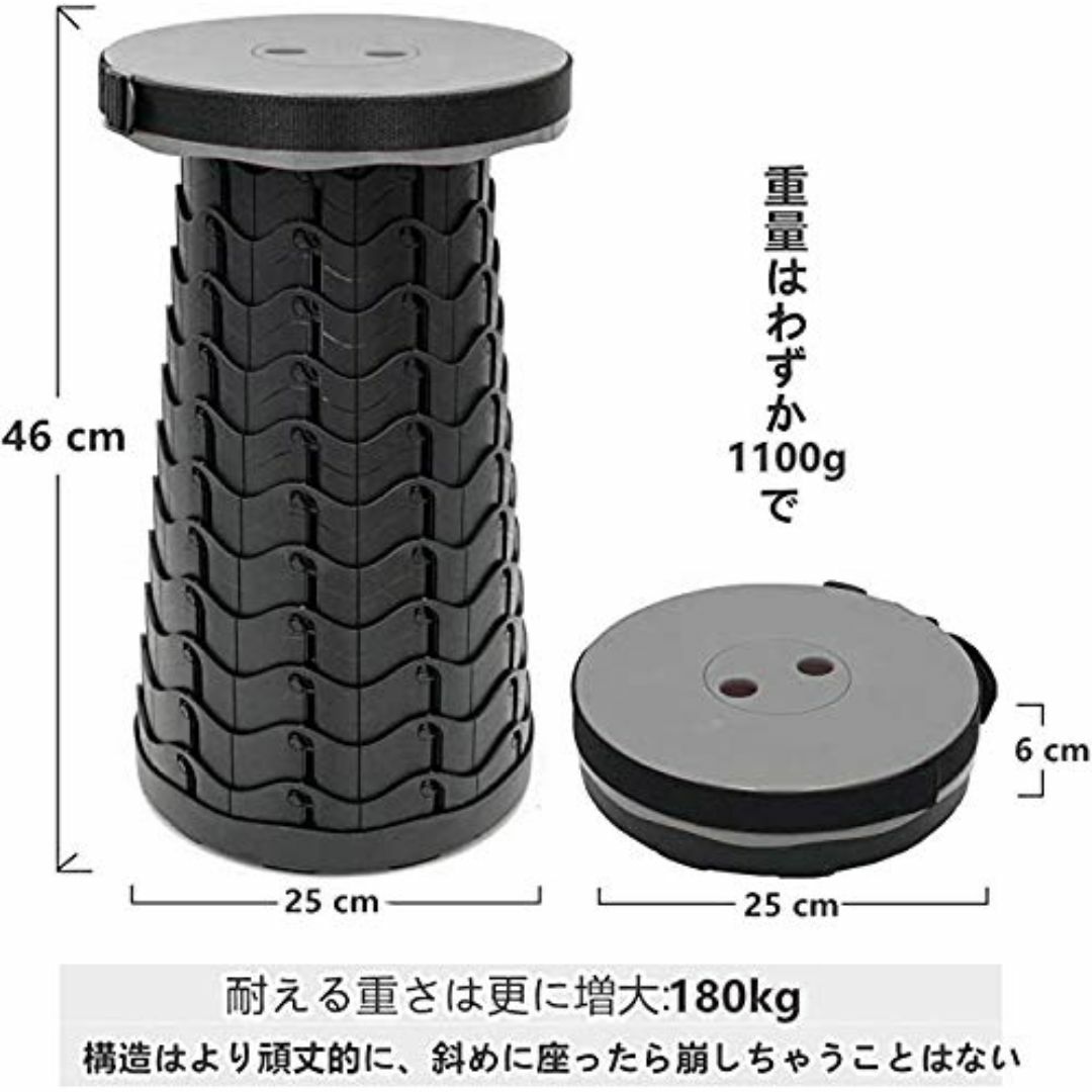 【色: グレー】KMAKII 折りたたみ椅子 折り畳み椅子 軽量 コンパクト 耐 スポーツ/アウトドアのアウトドア(テーブル/チェア)の商品写真