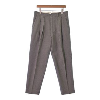 stein - stein シュタイン スラックス M ライトグレーx茶x紺(千鳥格子) 【古着】【中古】