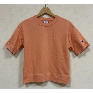 チャンピオン(Champion)のCHAMPION チャンピオン レディース 半袖スエットシャツ ピンク Mサイズ(トレーナー/スウェット)