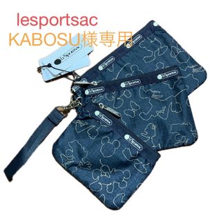 レスポートサック(LeSportsac)のレスポートサック　ディズニーフレンズフレーム　3連ポーチ(ポーチ)