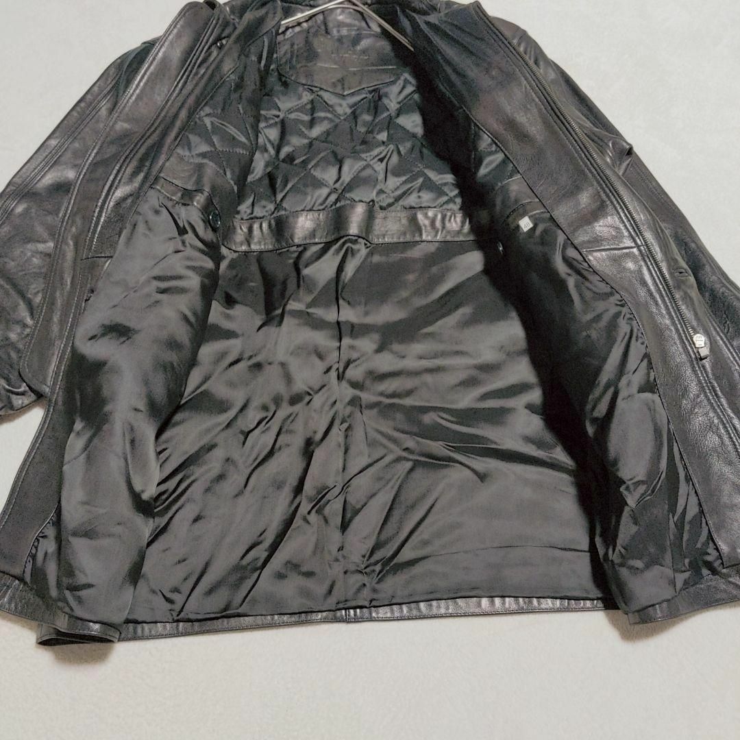 【B・R・A・S】ブラ（48）レザーコート 本革デザイン レザーロングコート メンズのジャケット/アウター(レザージャケット)の商品写真