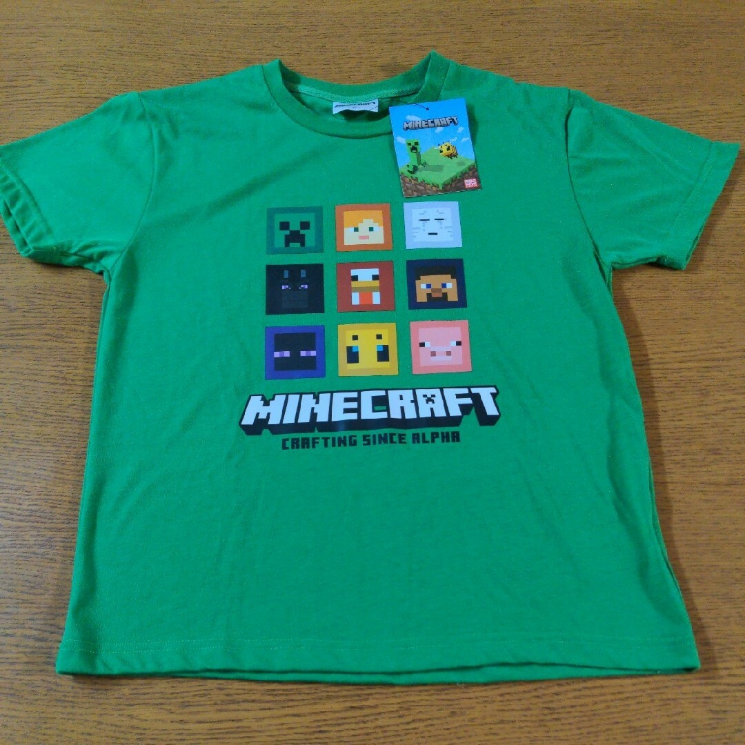 W☆新品☆マインクラフト☆半袖Ｔシャツ☆１６０cm☆男の子用☆グリーン☆ キッズ/ベビー/マタニティのキッズ服男の子用(90cm~)(Tシャツ/カットソー)の商品写真