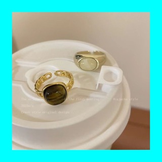 レディース 指輪 リング 2色セット 茶 白 ゴールド(リング(指輪))