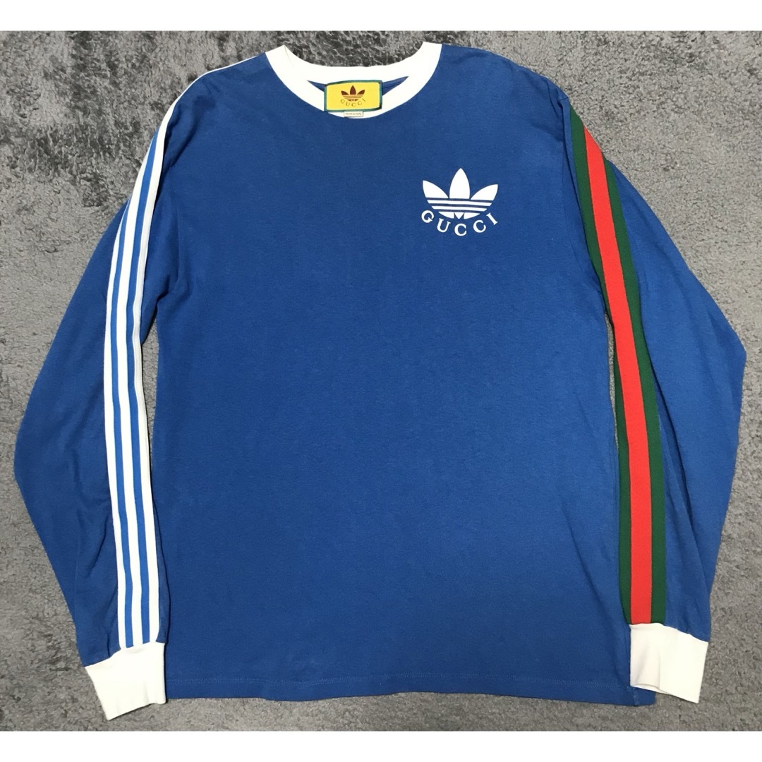 Gucci(グッチ)のアディダス　グッチ　コラボ　ロングtシャツ メンズのトップス(Tシャツ/カットソー(七分/長袖))の商品写真