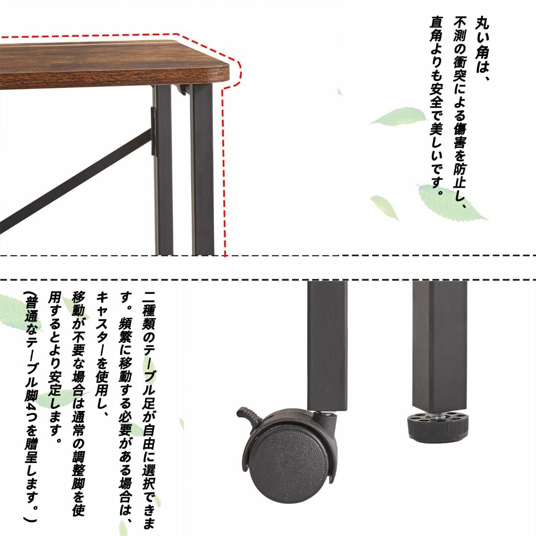 【色: ブラウン】Aibiju 折りたたみ デスク 机 幅80×奥行40×高さ7 インテリア/住まい/日用品のオフィス家具(オフィス/パソコンデスク)の商品写真