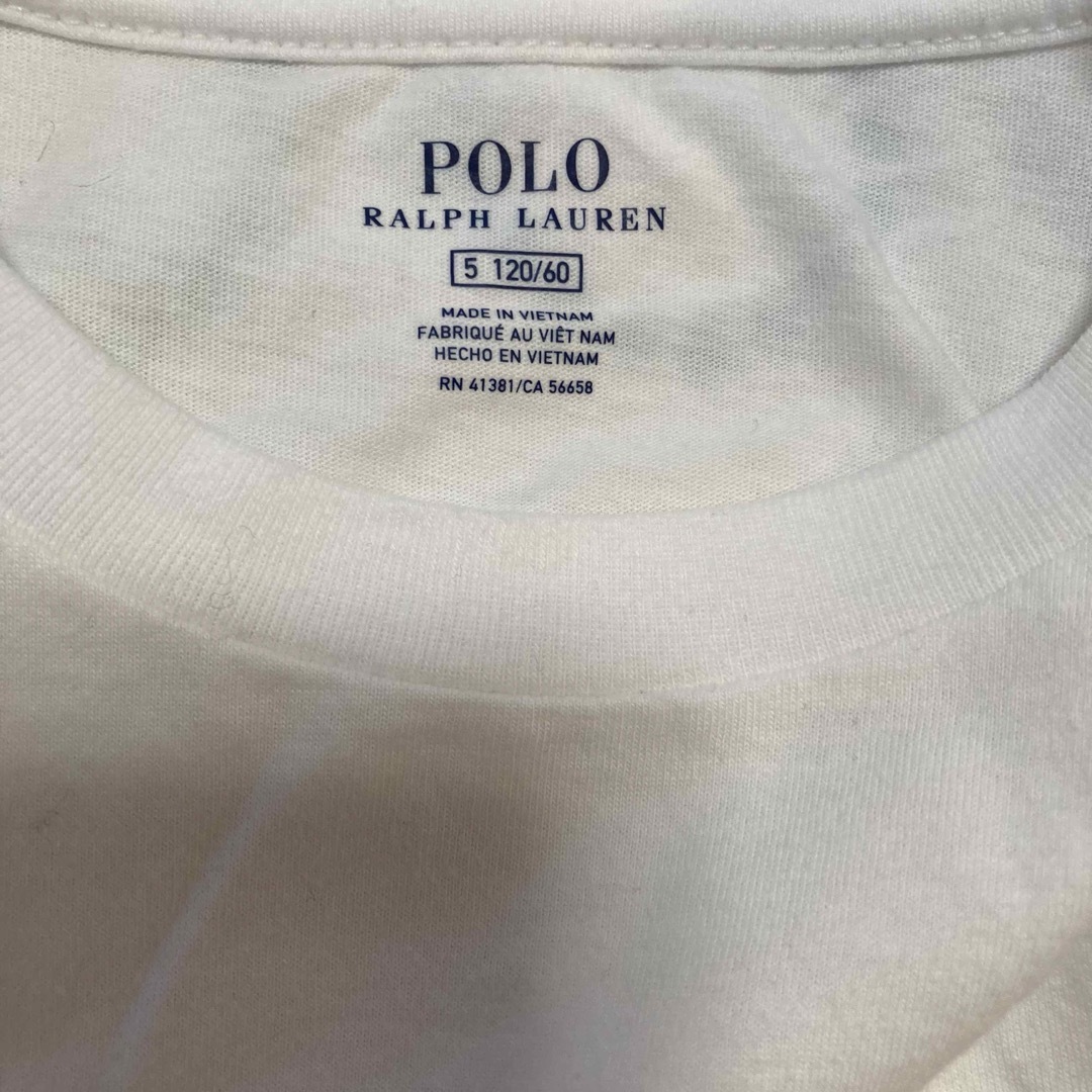 Ralph Lauren(ラルフローレン)の120センチ　ラルフローレン　ポロベア白Tシャツ キッズ/ベビー/マタニティのキッズ服男の子用(90cm~)(Tシャツ/カットソー)の商品写真