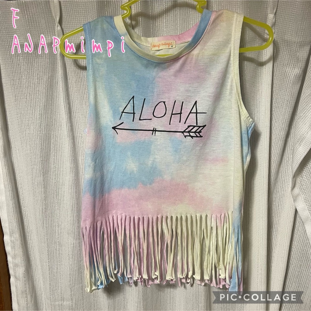 anap mimpi(アナップミンピ)のANAPmimpi タイダイ フリンジ Aloha タンクトップ F レディースのトップス(タンクトップ)の商品写真