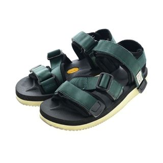 スイコック(suicoke)のSuicoke スイコック サンダル US5(23cm位) 緑x黒 【古着】【中古】(サンダル)