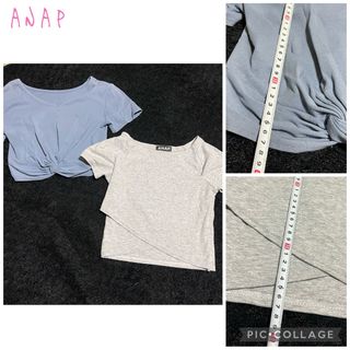 ANAP - ANAP ショート丈 半袖 Tシャツ 2枚セット F