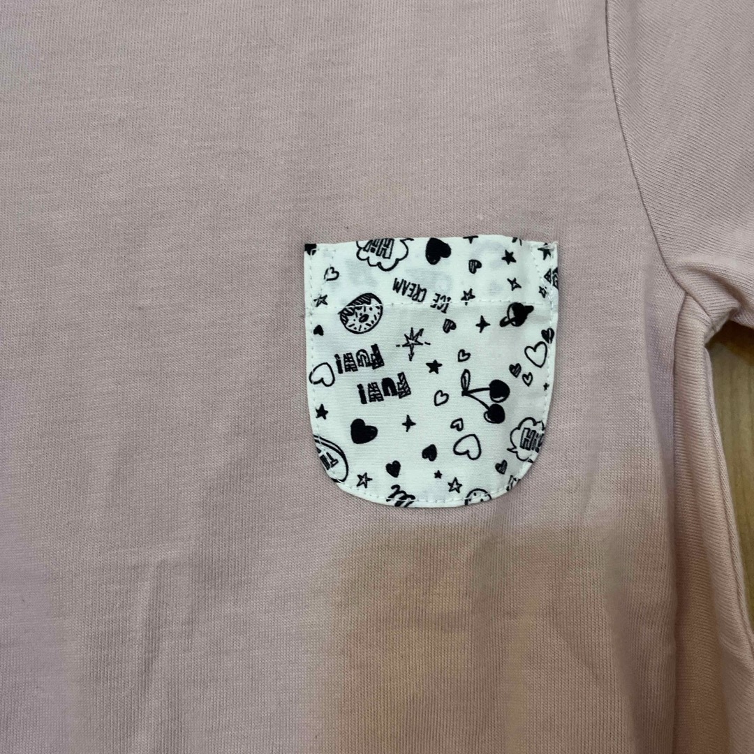 GLOBAL WORK(グローバルワーク)の新品タグ付き☆ピンク　Tシャツ　100 キッズ/ベビー/マタニティのキッズ服女の子用(90cm~)(Tシャツ/カットソー)の商品写真