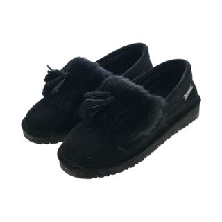 BEARPAW - BEARPAW ベアパウ モカシン/デッキシューズ 23cm 黒 【古着】【中古】