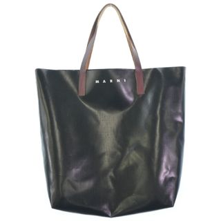 マルニ(Marni)のMARNI マルニ トートバッグ - 黒x白xエンジ 【古着】【中古】(トートバッグ)