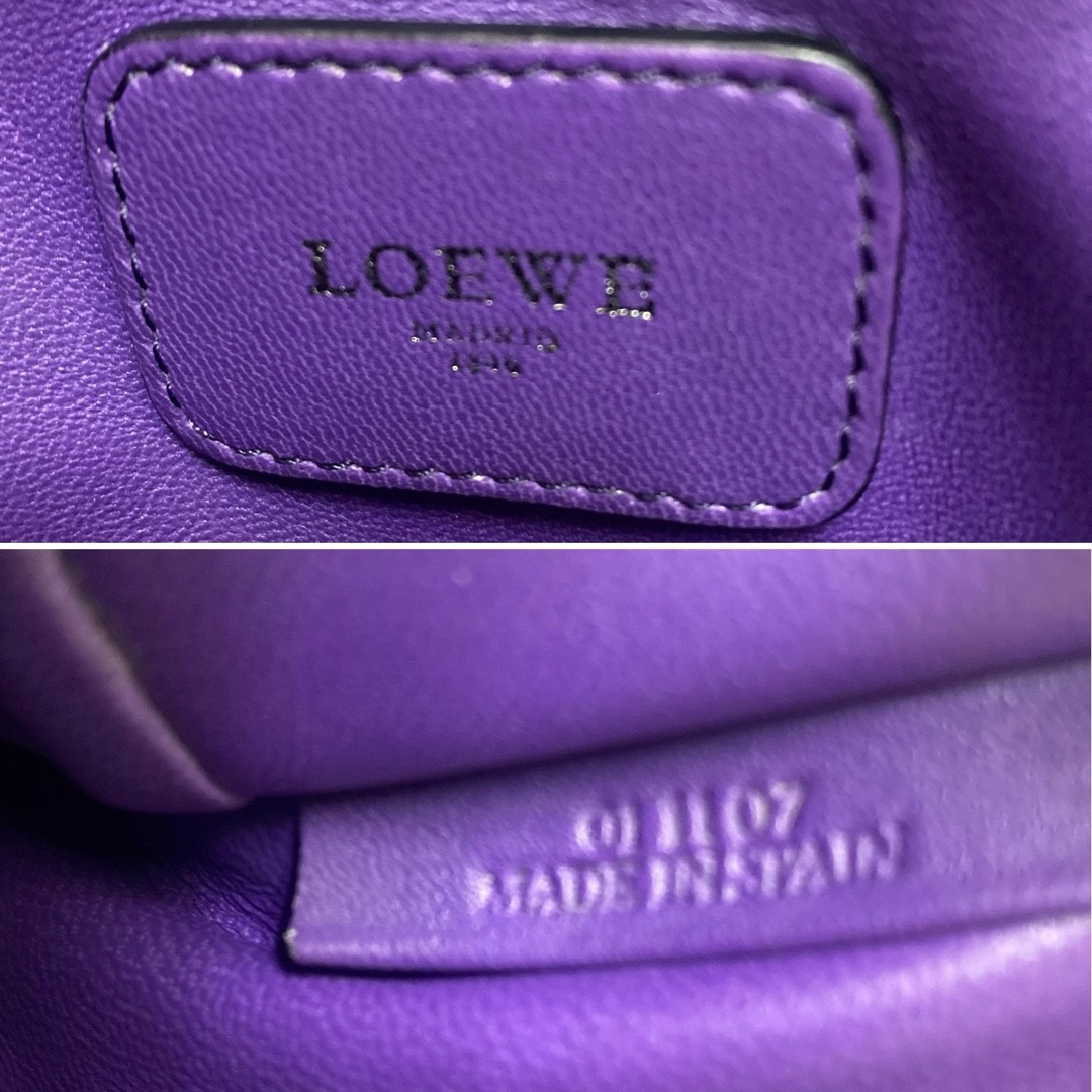 LOEWE(ロエベ)の美品♡LOEWE ロエベ アマソナ 28 アナグラム パープル レディースのバッグ(ハンドバッグ)の商品写真