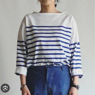 セントジェームス(SAINT JAMES)の良品　ナヴァル　コバルトブルー　七分袖　T3　セントジェームス(Tシャツ(長袖/七分))