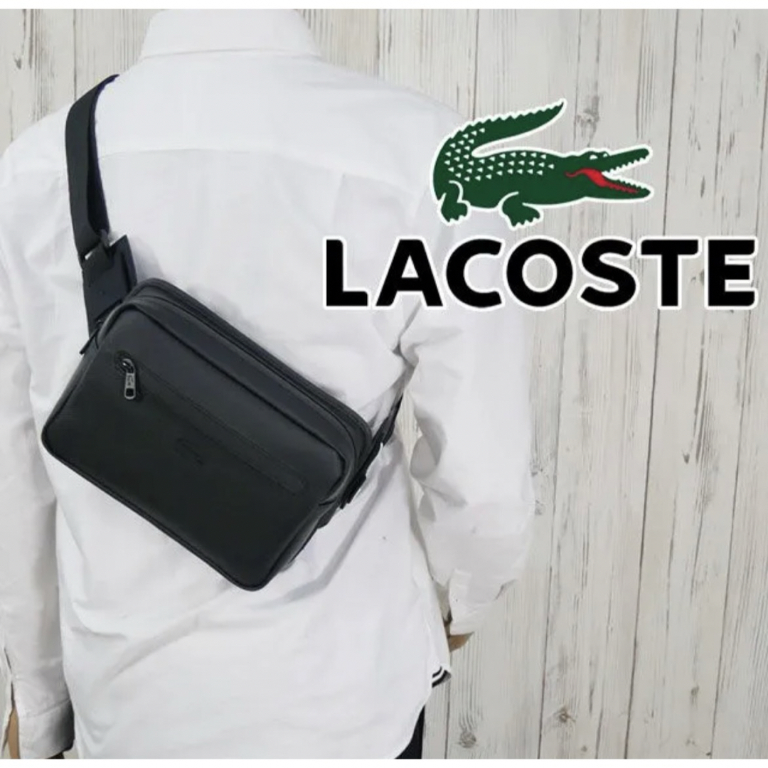 LACOSTE(ラコステ)の【新作】LACOSTE ラコステ NAOS ピケ クロスボディバッグ メンズのバッグ(ショルダーバッグ)の商品写真