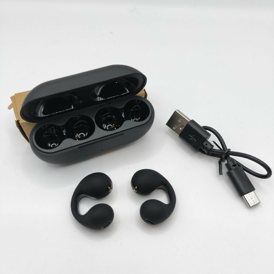 【Bluetooth】ワイヤレスイヤホン(ブラック)スポーツイヤホン スマホ/家電/カメラのオーディオ機器(ヘッドフォン/イヤフォン)の商品写真