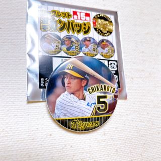 ハンシンタイガース(阪神タイガース)の阪神タイガース 選手 シークレット 缶バッジ 5番 近本選手(スポーツ選手)