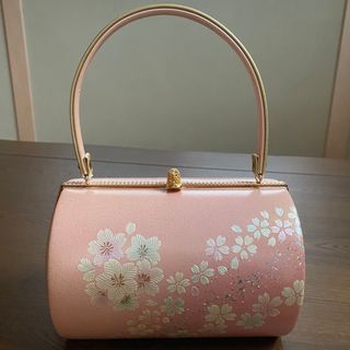 【美品】桜柄　和装バッグ(和装小物)