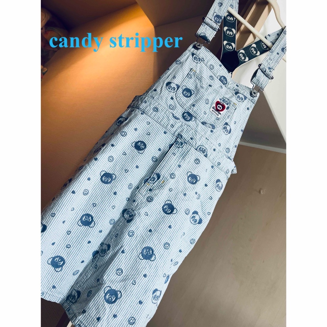 Candy Stripper(キャンディーストリッパー)のcandy stripper ぺぺストライプ柄サロペットスカート レディースのスカート(その他)の商品写真