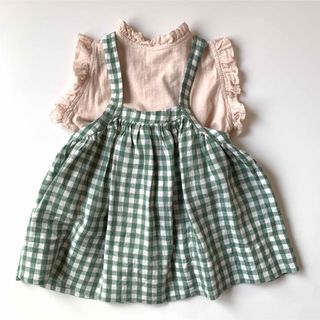 ソーアプルーム(SOOR PLOOM)のSoor Ploom＊チェック＊吊りスカート＊4y(ワンピース)