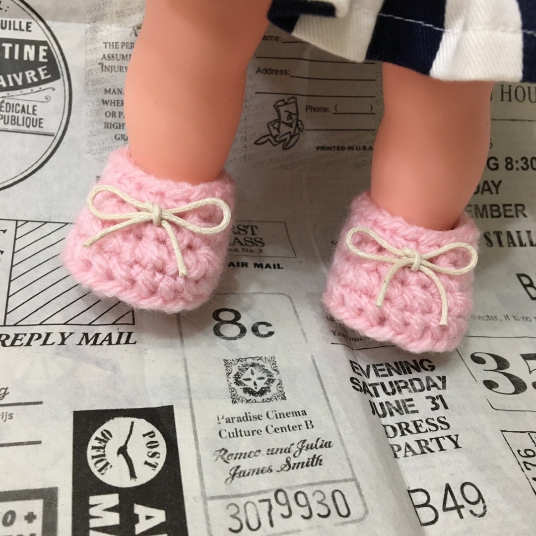 靴 ２足セット★メルちゃん・ソランちゃん達用 ハンドメイドのぬいぐるみ/人形(その他)の商品写真