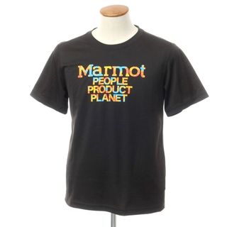 【中古】マーモット MARMOT ポリエステル プリント 半袖Ｔシャツ ブラック【サイズM】【メンズ】