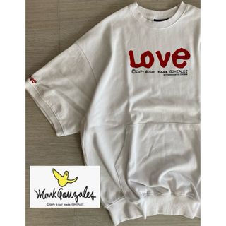 マークゴンザレス(Mark Gonzales)のマークゴンザレス スウェット Tシャツ オーバーサイズ ラブ ゆるダボ バナナ(Tシャツ(半袖/袖なし))