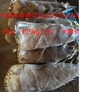 千葉県　たけのこ　タケノコ　筍　中身のみで約4.5kg 米糠付　箱込みで約5kg(野菜)