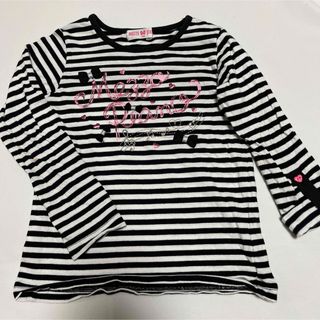 メゾピアノ(mezzo piano)のメゾピアノ　ボーダー　110 トップス　長袖　ロンT Tシャツ(Tシャツ/カットソー)