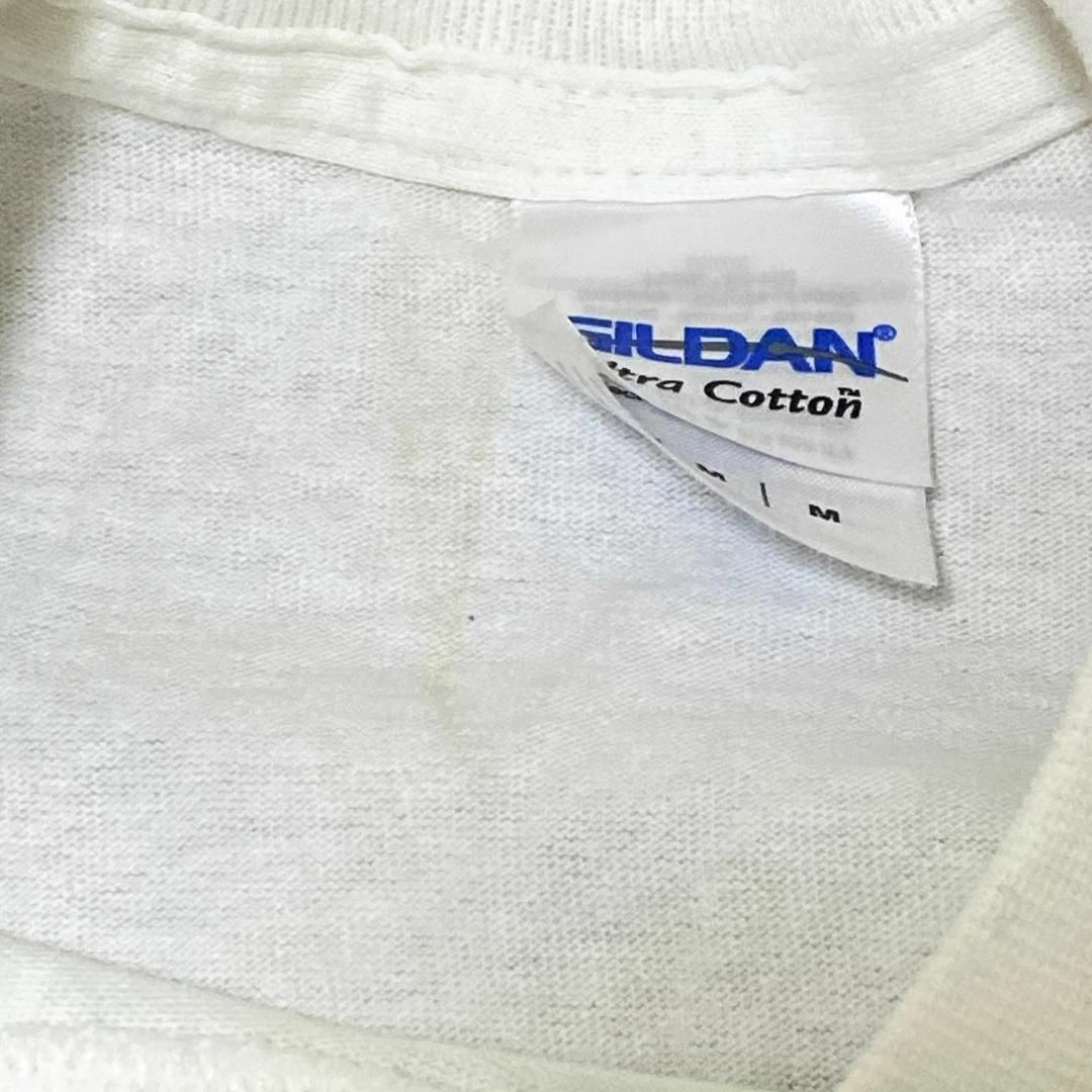 GILDAN(ギルタン)のGILDAN 半袖Tシャツ アニマルT タイガー ホワイト US古着c32① メンズのトップス(Tシャツ/カットソー(半袖/袖なし))の商品写真