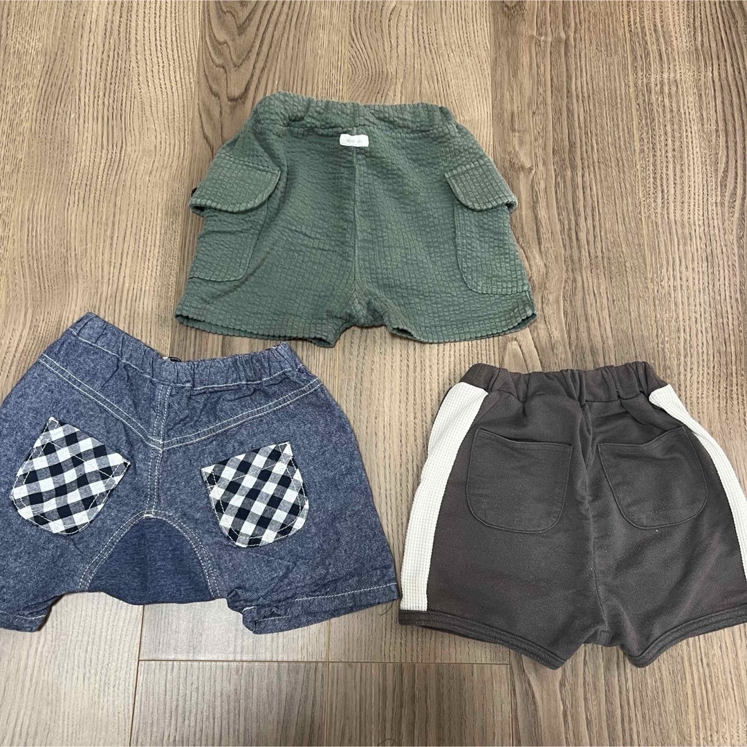 しまむら(シマムラ)のしまむら HusHusH ショートパンツ  3枚セット 80 キッズ/ベビー/マタニティのベビー服(~85cm)(パンツ)の商品写真