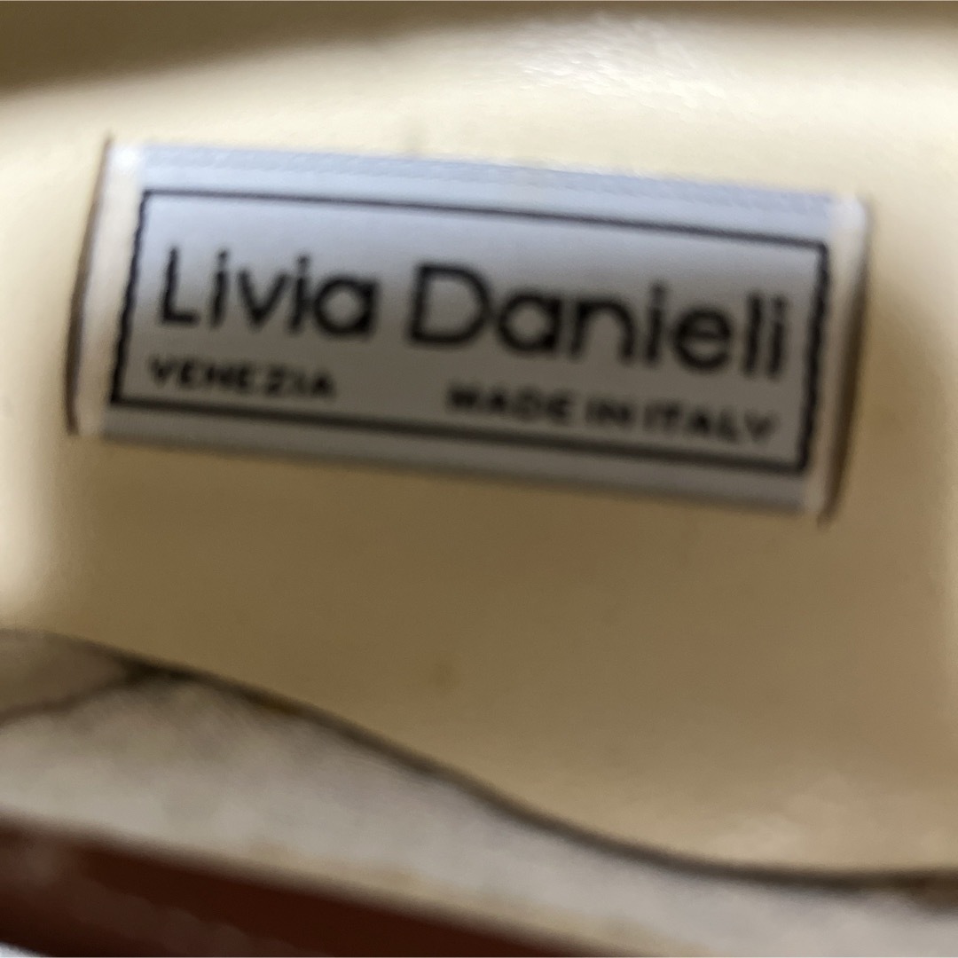 Lucia Danieli イタリア製パンプス  ベージュ×茶編み込み レザー レディースの靴/シューズ(ローファー/革靴)の商品写真