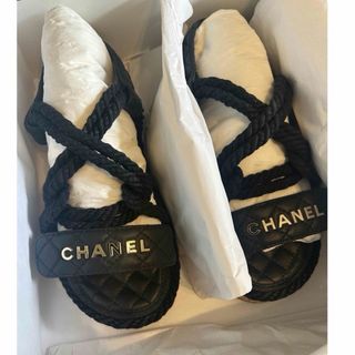 CHANEL - CHANEL シャネル コルク サンダル 靴 ラムスキンココマーク 箱付き