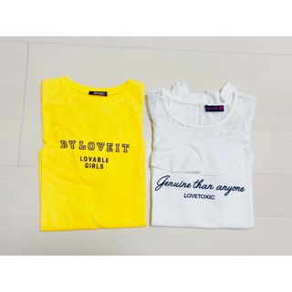 ラブトキシック(lovetoxic)のラブトキ  バイラビット　半袖Tシャツセット　M150 イエロー　白　まとめ売り(Tシャツ/カットソー)