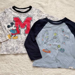 ギャップキッズ(GAP Kids)のGAP ミッキーTシャツ＆ロゴTシャツセット(Tシャツ/カットソー)