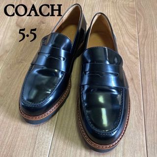 COACH - 【COACH／コーチ】コインローファー US5.5 未使用 ブラック 22.5