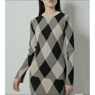 LE CIEL BLEU - Argyle Slit Pullover Knit IRENE アイレネの通販｜ラクマ