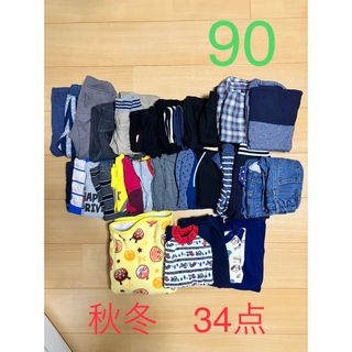 ギャップ(GAP)の男の子　90サイズ　秋冬もの34点　まとめ売り(Tシャツ/カットソー)