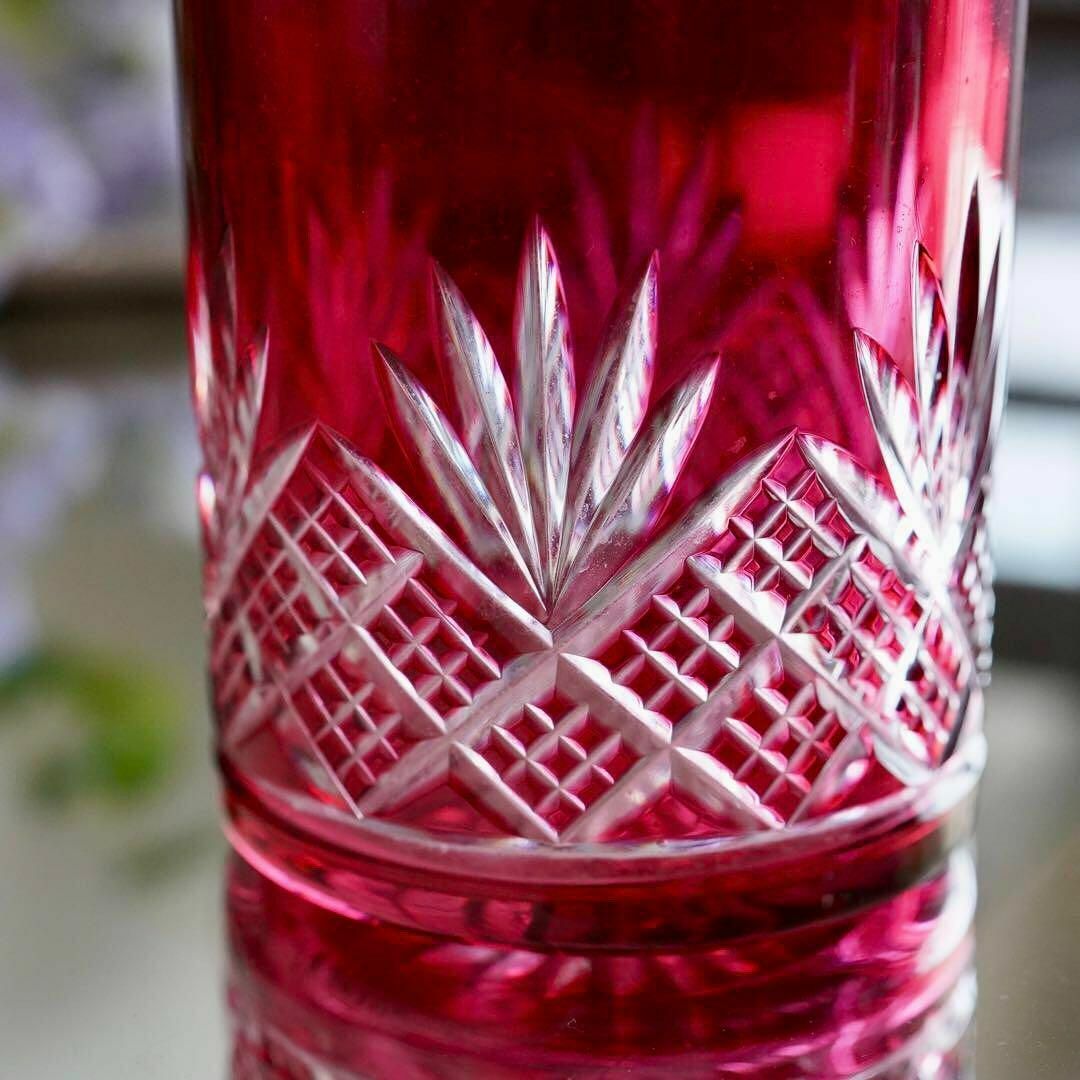 Baccarat - 極希少☆オールドバカラBACCARAT 金赤被せ ドゥエ Baccarat - 極希少☆オールドバカラBACCARAT 金赤被せ ドゥエ