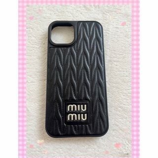 miumiu iPhoneケース　ブラック　iPhone13(iPhoneケース)