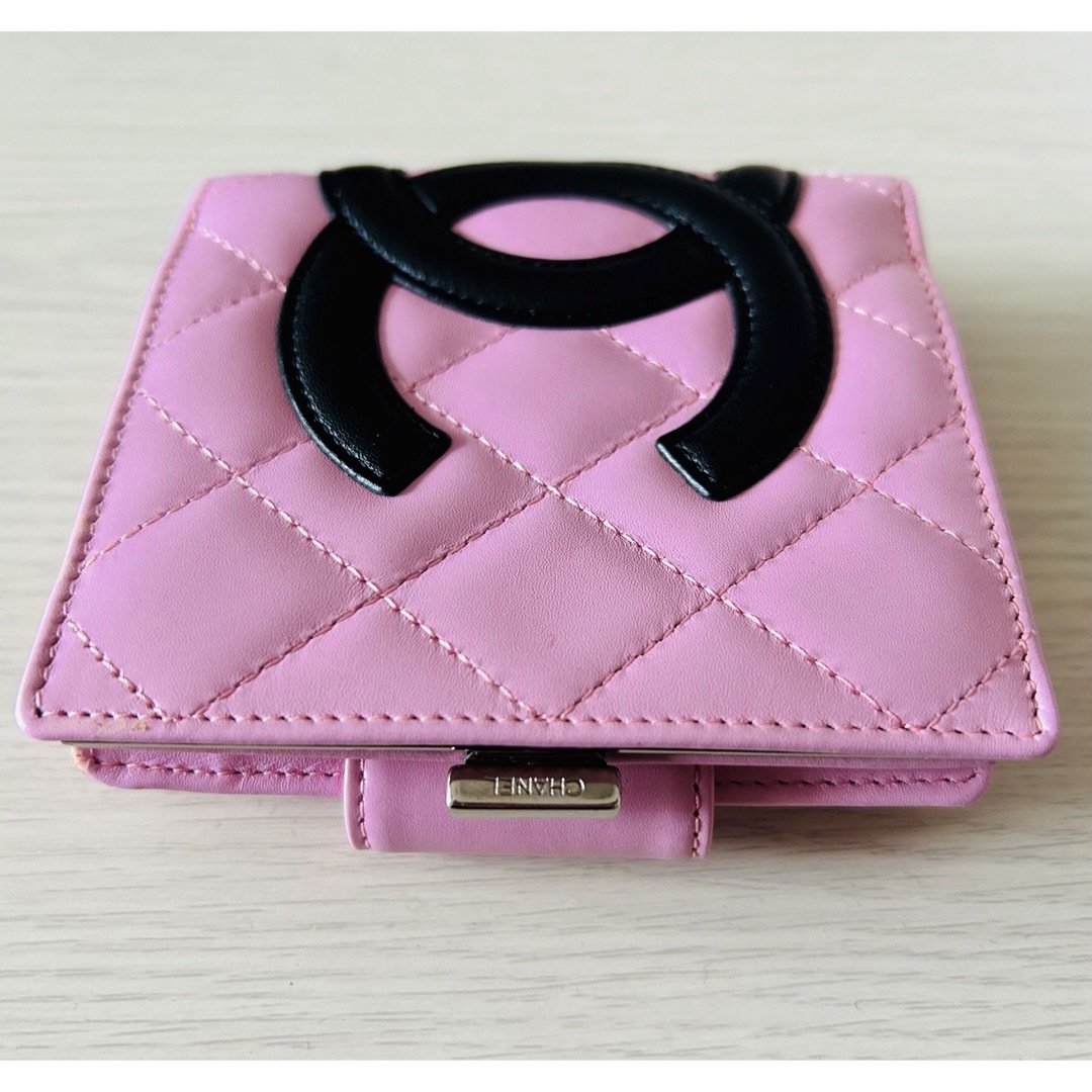 CHANEL(シャネル)の新品 CHANEL シャネル 本物 カンボンライン 財布 折り財布 ピンク 希少 レディースのファッション小物(財布)の商品写真