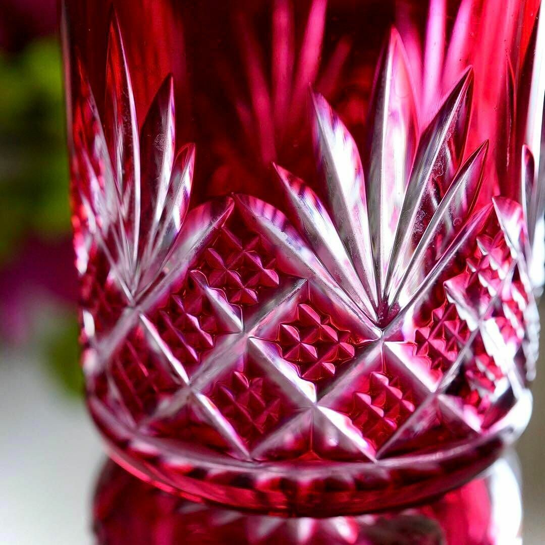 Baccarat - 美品☆オールドバカラBACCARAT 金赤被せ ドゥエ 香水 Baccarat - 美品☆オールドバカラBACCARAT 金赤被せ ドゥエ 香水