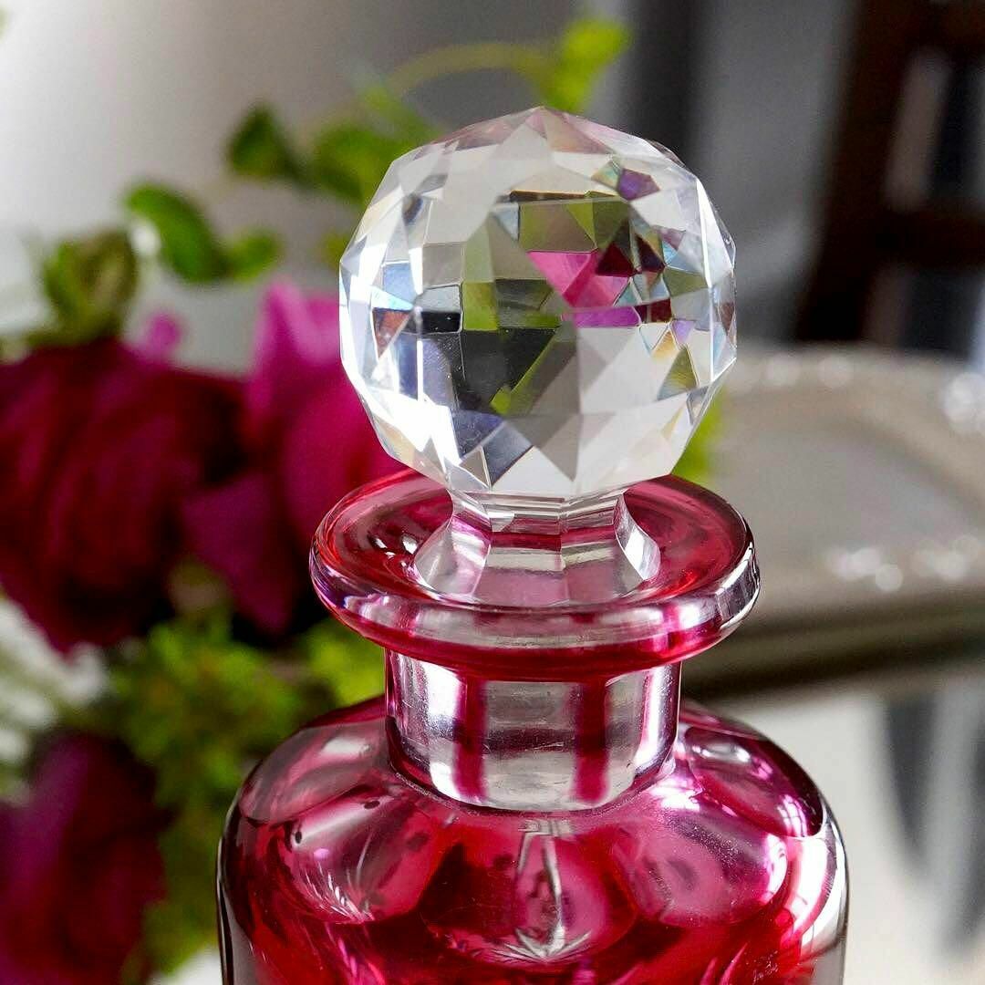 Baccarat - 美品☆オールドバカラBACCARAT 金赤被せ ドゥエ 香水 Baccarat - 美品☆オールドバカラBACCARAT 金赤被せ ドゥエ 香水