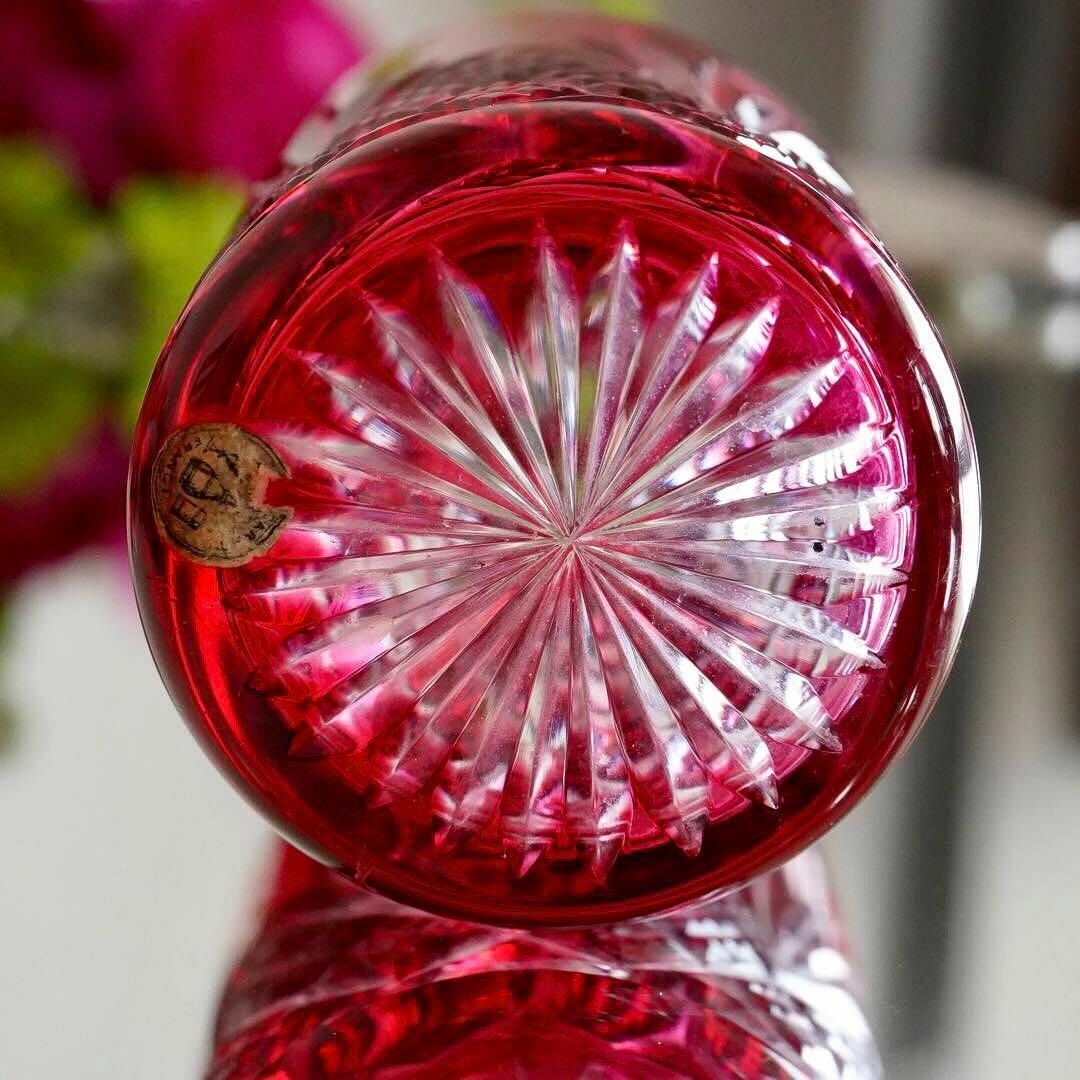 Baccarat - 美品☆オールドバカラBACCARAT 金赤被せ ドゥエ 香水 Baccarat - 美品☆オールドバカラBACCARAT 金赤被せ ドゥエ 香水