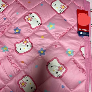 キティ　カオハナ　敷きパッド　シングルサイズ　ピンク　サンリオ　100×205(キャラクターグッズ)
