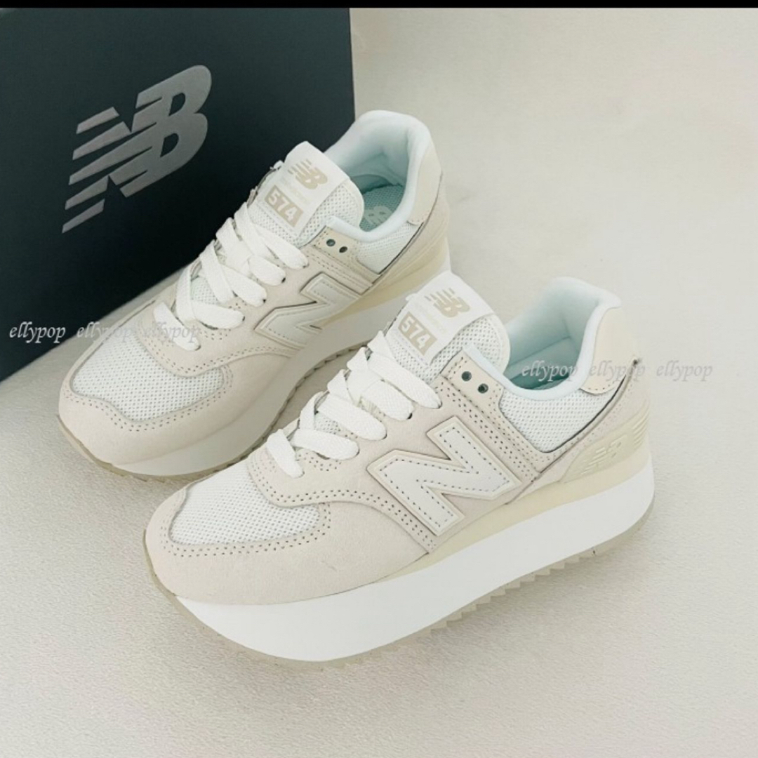 New Balance(ニューバランス)のNEW BLANCEニューバランス574 厚底WL574ZSC B 24.5cm レディースの靴/シューズ(スニーカー)の商品写真