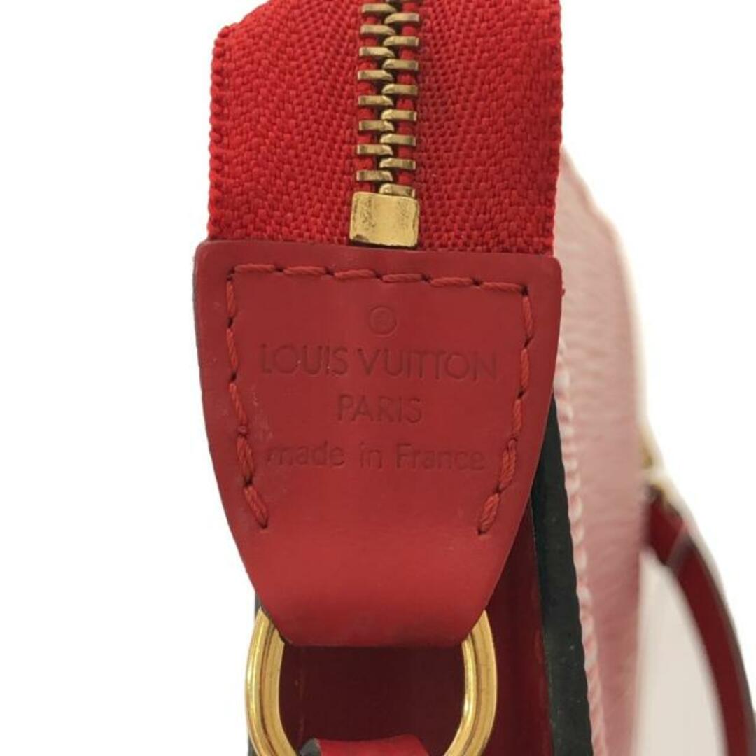 LOUIS VUITTON(ルイヴィトン)のLOUIS VUITTON(ルイヴィトン) ハンドバッグ エピ ポシェットアクセソワール21 M52957 カスティリアンレッド×ゴールド レザー（LVロゴの刻印入り） レディースのバッグ(ハンドバッグ)の商品写真