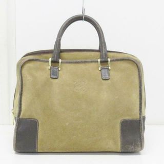 ロエベ(LOEWE)のLOEWE(ロエベ) ハンドバッグ アマソナ32 360.79.002 ベージュ×ダークブラウン スエード×レザー(ハンドバッグ)